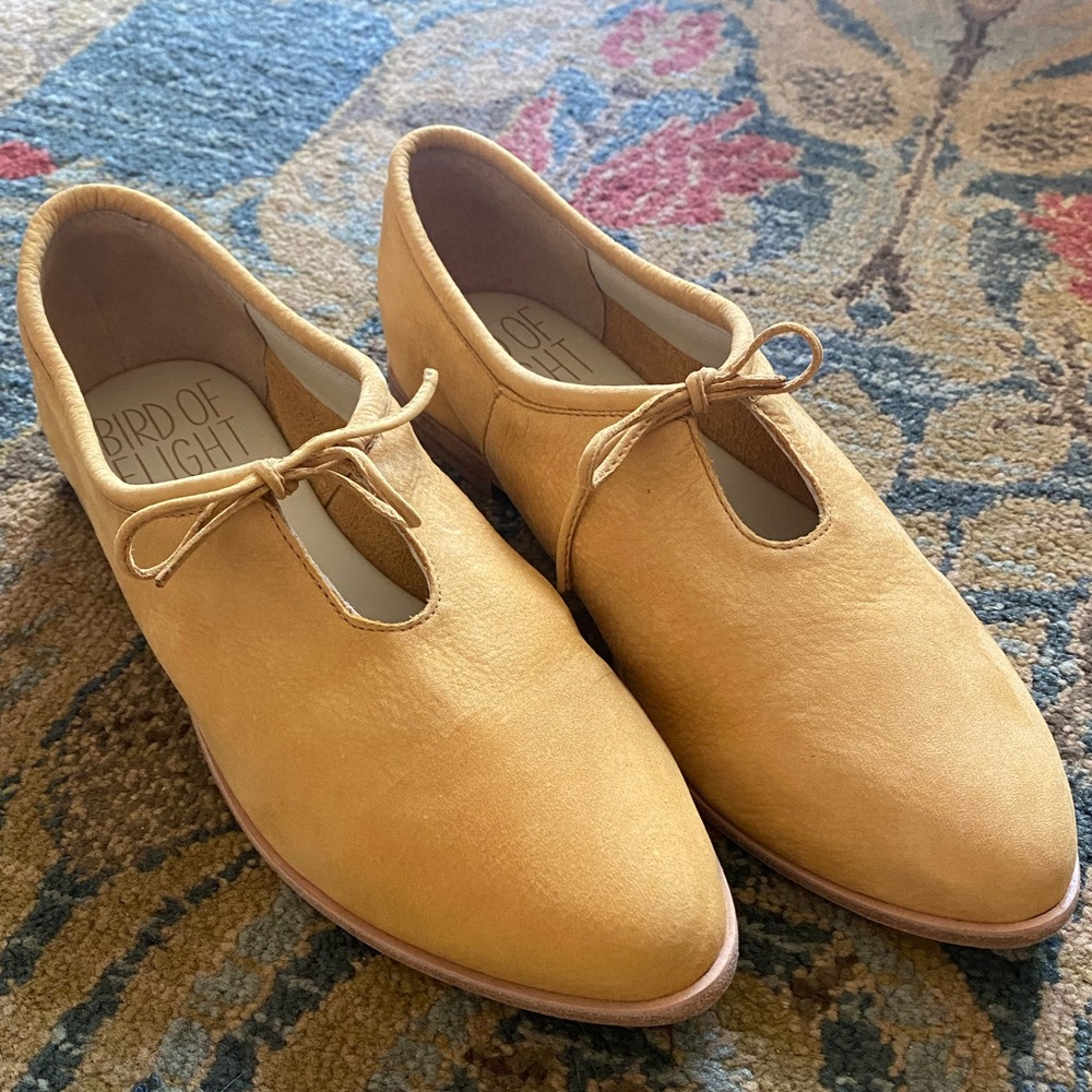 Bird of Flight Brown Nubuck Flats Loafers NWT 8.5-9